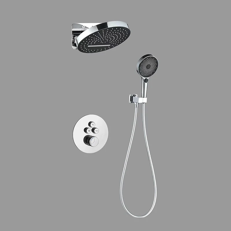 Split Type All Copper Casting Hot And Cold Multifunctional Circular Shower Faucet