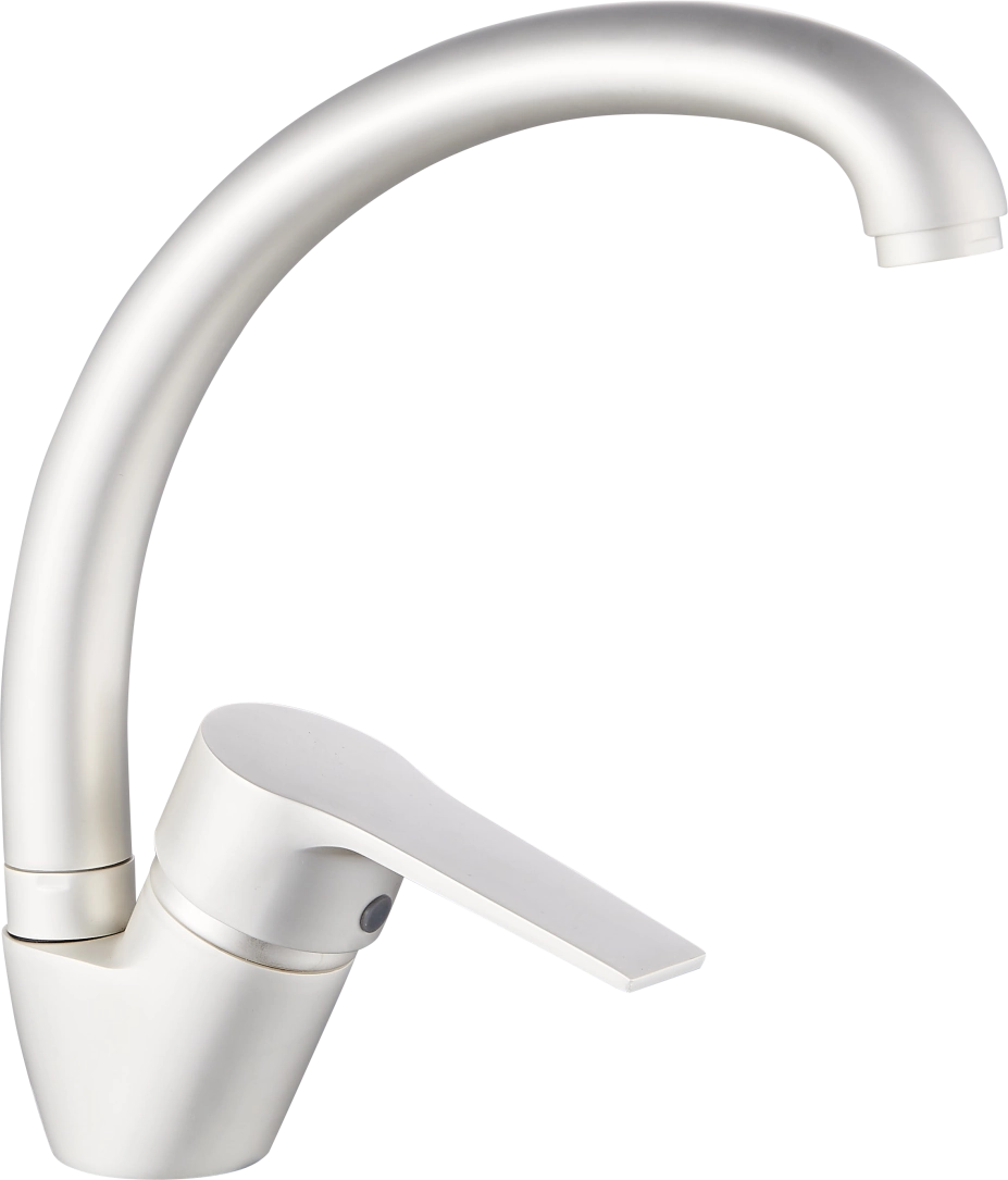 マットホワイト業務用キッチン蛇口